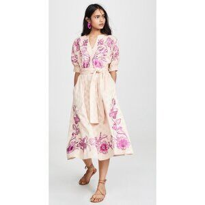 Misa Los Angeles Dress Small Lusila Embroidered Boho Peasant Cottage Pockets